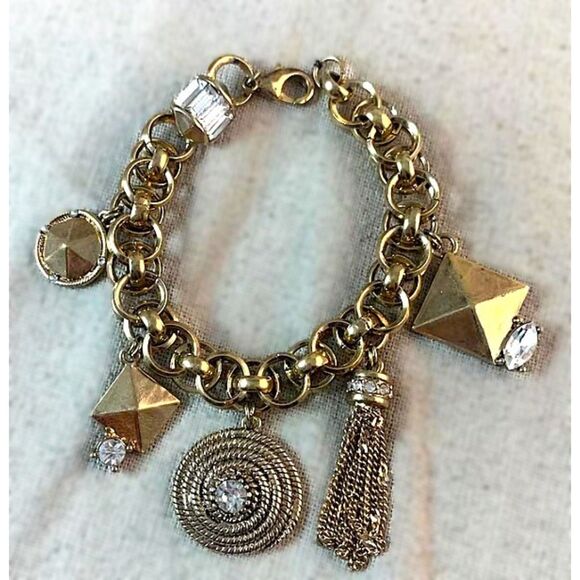 Vintage Erickson Beamon Rocks Charm Bracelet - Picture 2 of 9